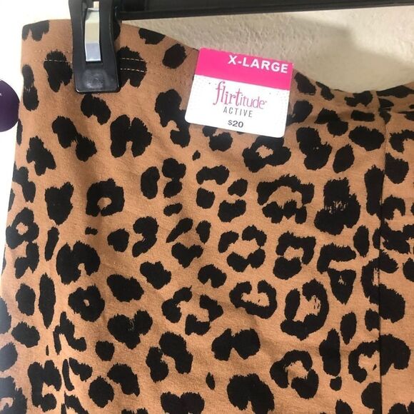 Flirtitude active leopard print leggings size XL - Picture 3 of 5